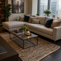 Golden Cornflower Luxury Banana Fibre Rug